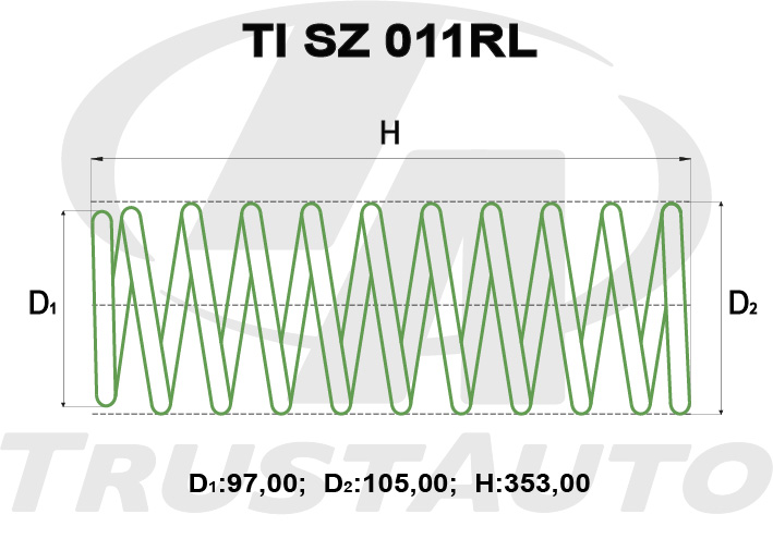 Пружина для лифтинга + 50 мм - (TI) TI SZ 011RL TRUSTAUTO TISZ011RL